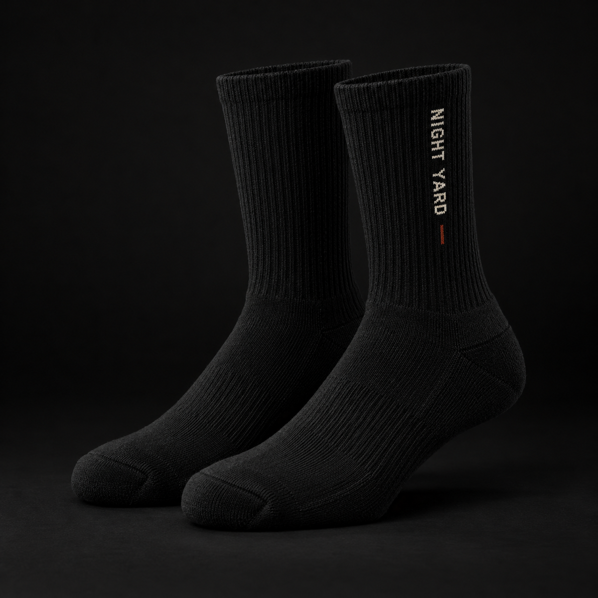 Night Yard After Hours Crew Socks — Black