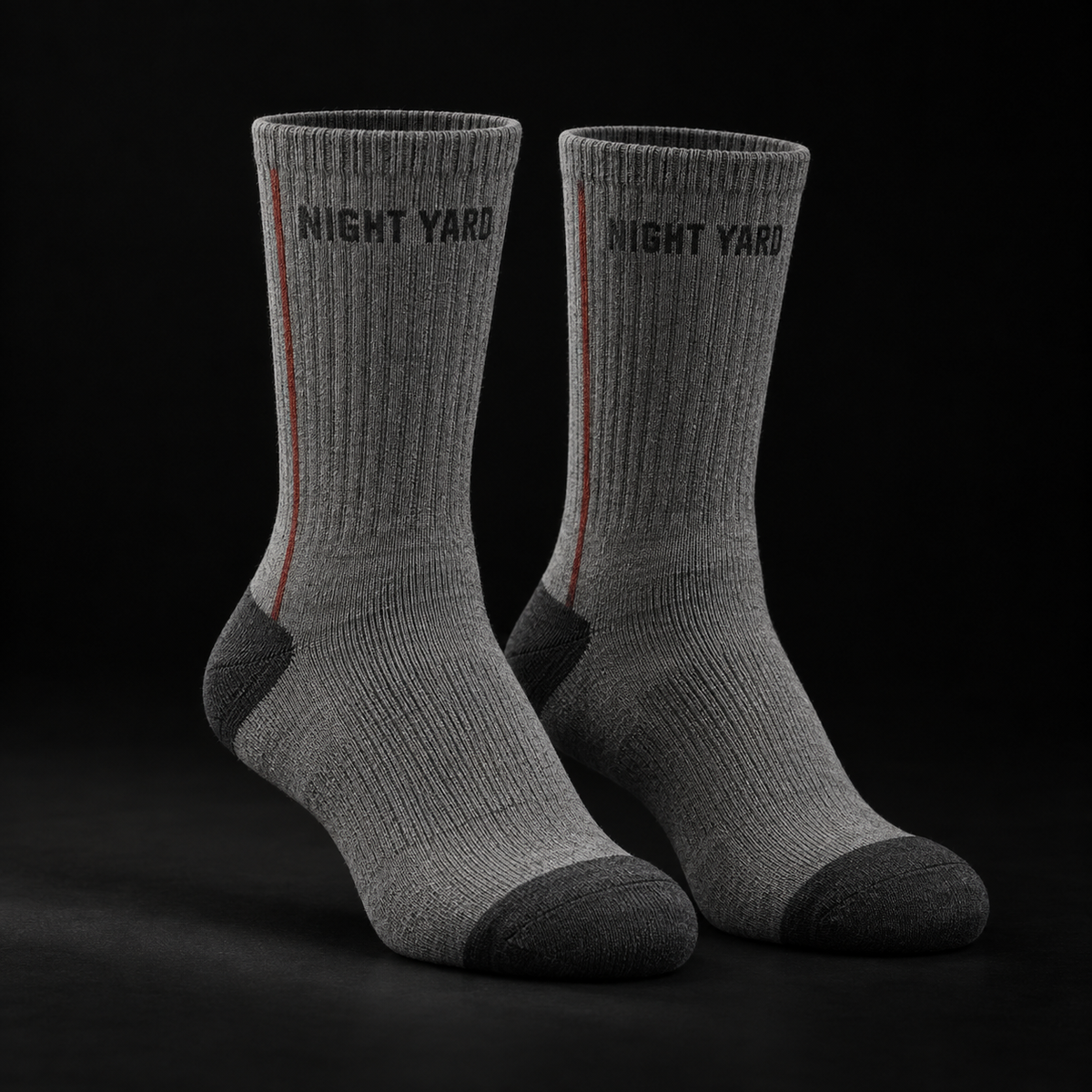 Night Yard After Hours Crew Socks — Grey