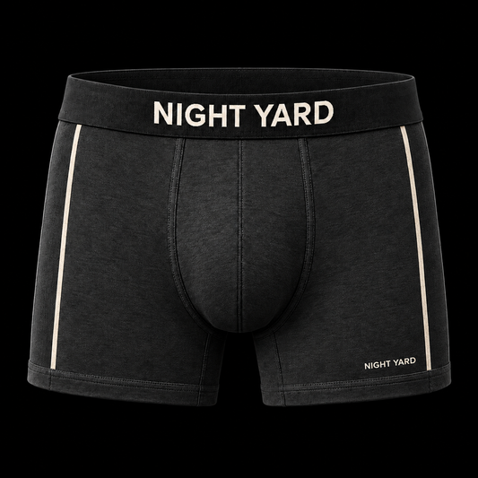 Night Yard Boundary Seam Boxer Brief — Charcoal / Bone — original Night Yard product image