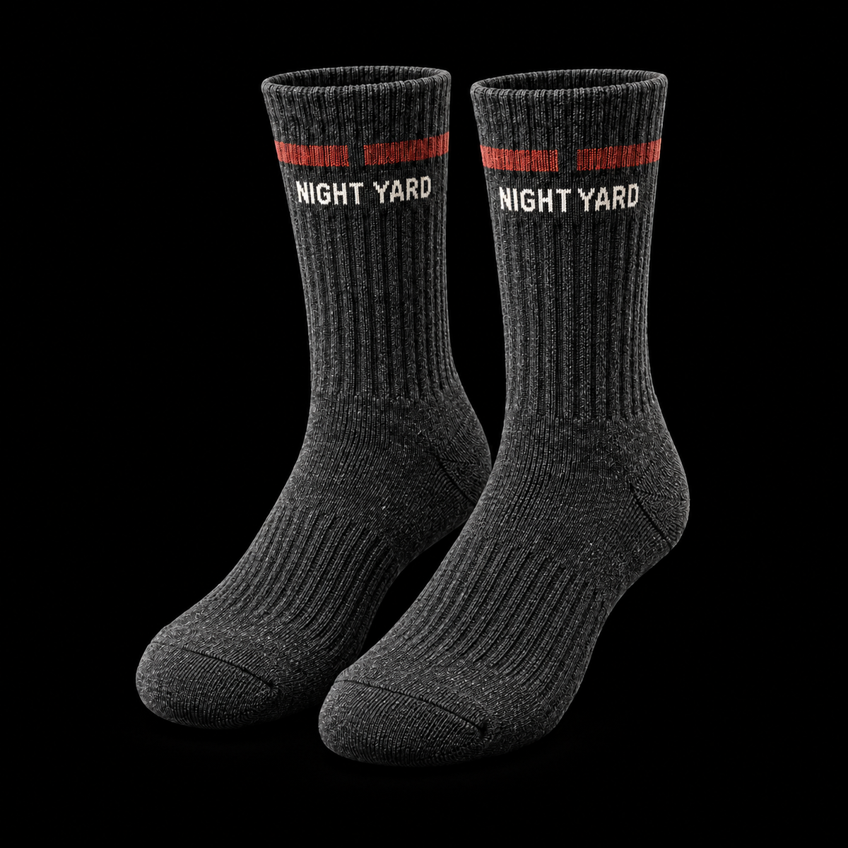 Night Yard Concrete Crew Socks — Charcoal — original Night Yard product image