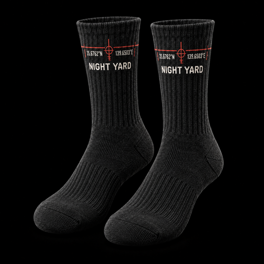 Night Yard Coordinate Crew Socks — Charcoal — original Night Yard product image