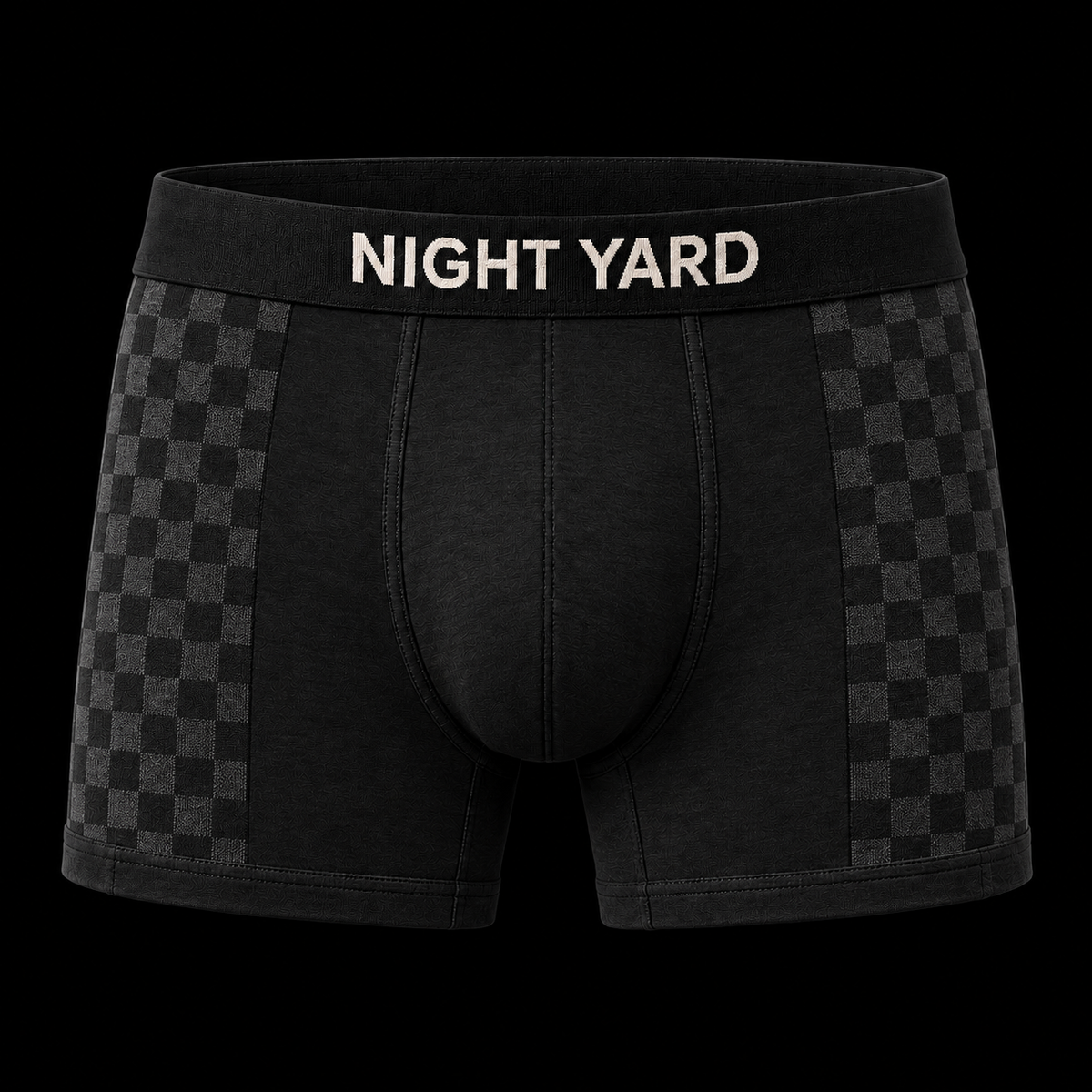 Night Yard Field Check Boxer Brief — Black / Grey — original Night Yard product image