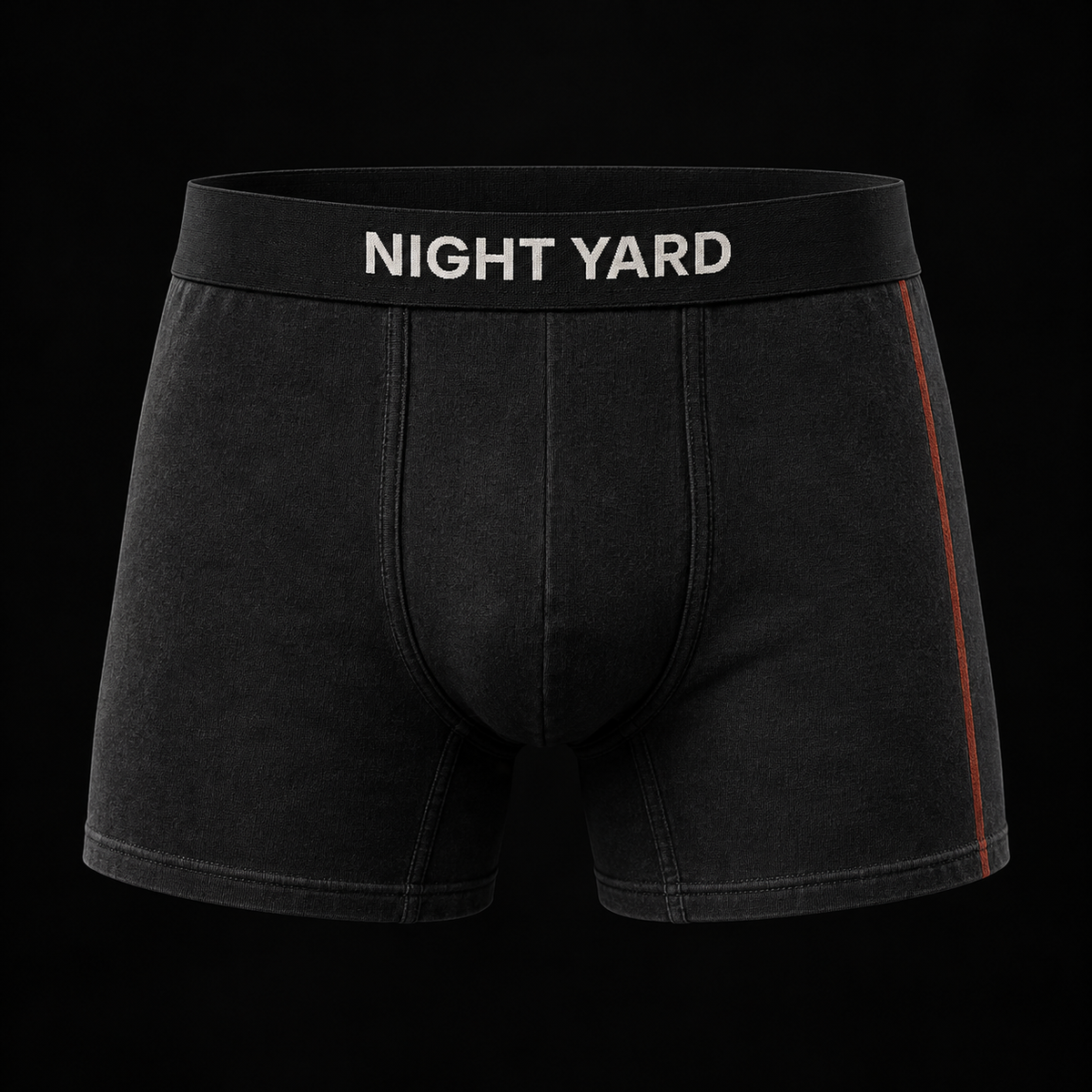 Night Yard Field Mark Boxer Brief — Black / Rust