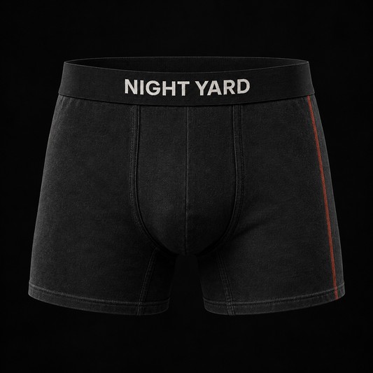 Night Yard Field Mark Boxer Brief — Black / Rust