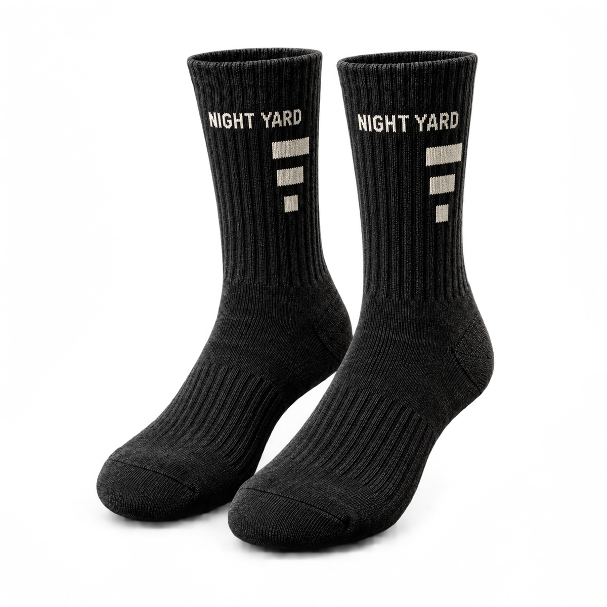 Night Yard Low Signal Crew Socks — Black — original Night Yard product image