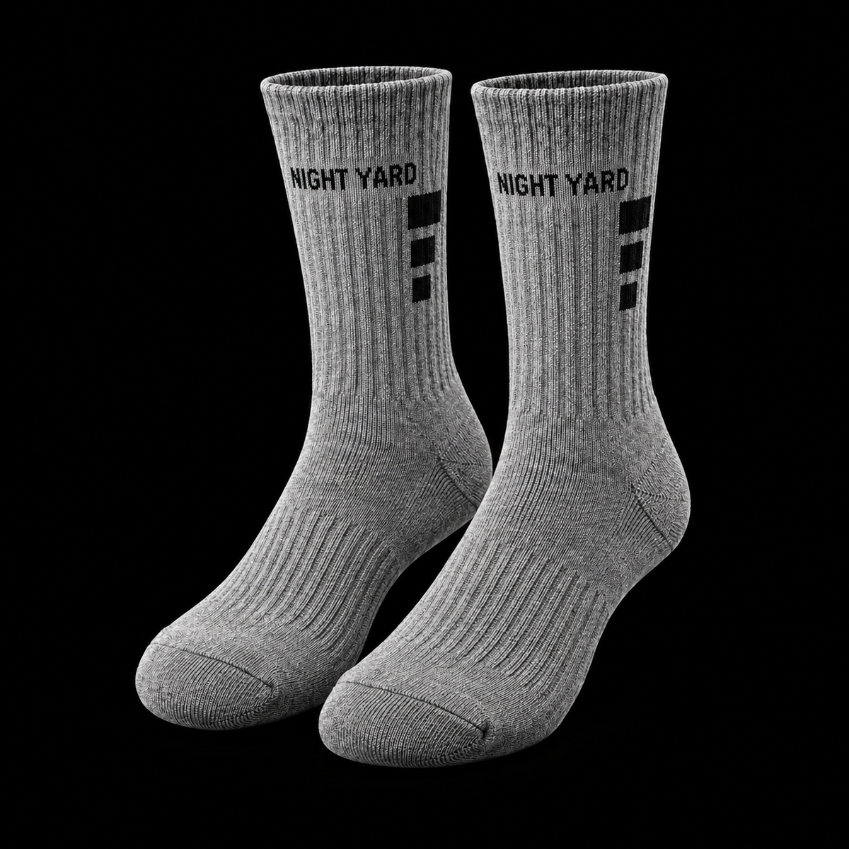 Night Yard Low Signal Crew Socks — Grey — original Night Yard product image