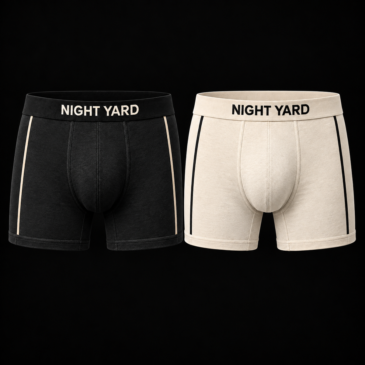 Night Yard Night Rotation Boxer 2-Pack — Black / Bone — original Night Yard product image