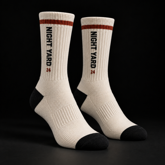 Night Yard Night Shift Crew Socks — Bone — original Night Yard product image