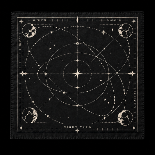 Night Yard Nocturne Bandana — Charcoal — original Night Yard product image