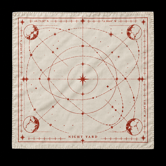 Night Yard Redline Bandana — Bone / Rust — original Night Yard product image