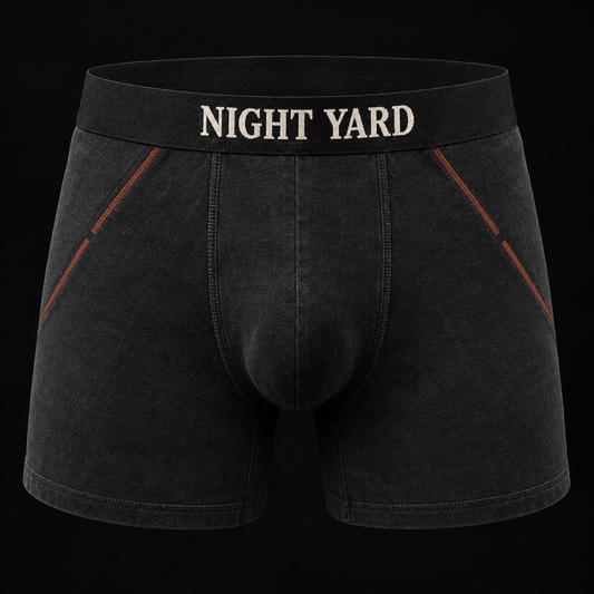 Night Yard Redline Boxer Brief — Washed Black