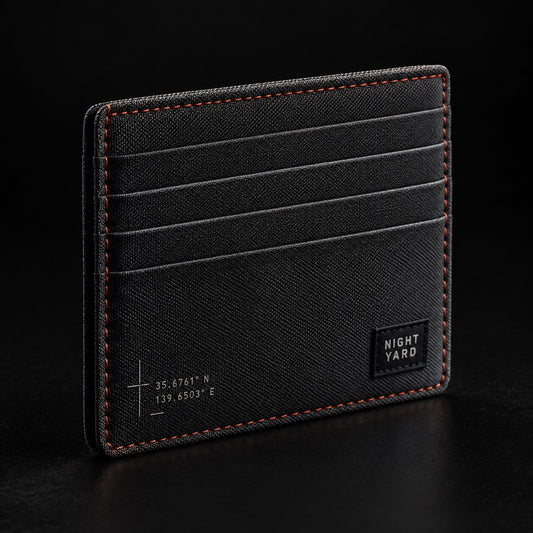 Night Yard Redline Cardholder — Charcoal / Rust