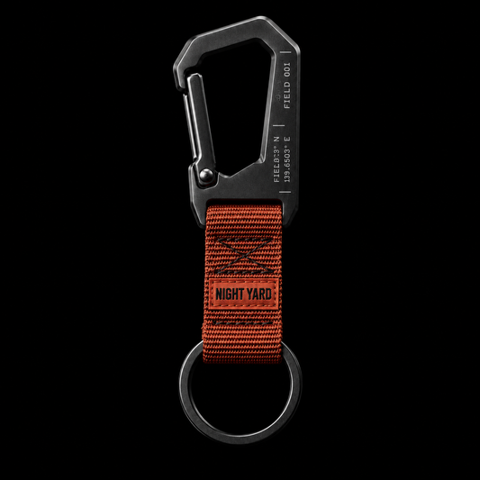 Night Yard Redline Key Clip — Black / Rust — original Night Yard product image