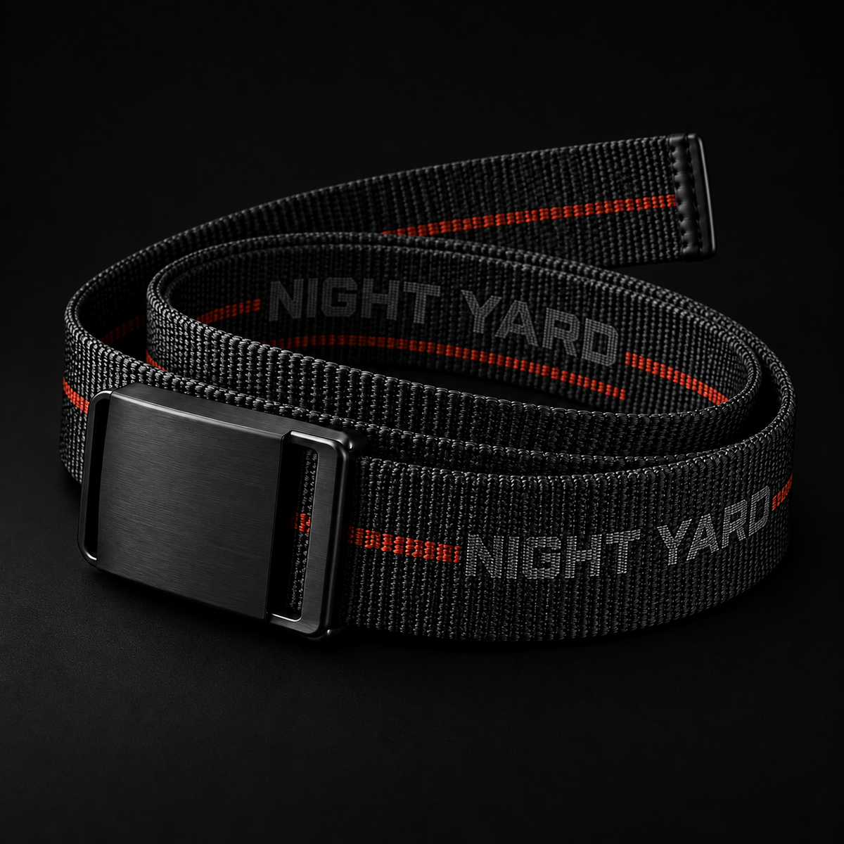Night Yard Redline Web Belt — Black / Rust — original Night Yard product image