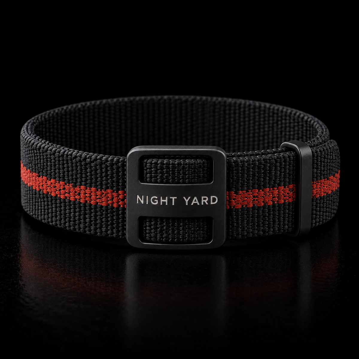 Night Yard Redline Wristband — Black / Rust — original Night Yard product image