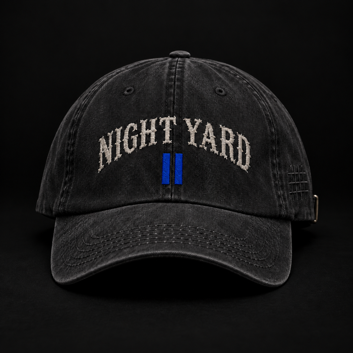 Night Yard Signal Cap — Black / Cobalt — original Night Yard product image