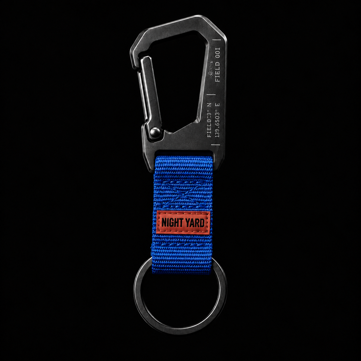 Night Yard Signal Key Clip — Black / Cobalt — original Night Yard product image