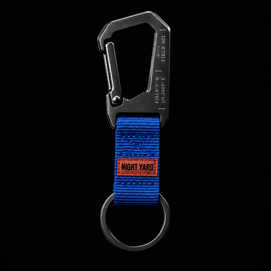 Night Yard Signal Key Clip — Black / Cobalt — original Night Yard product image
