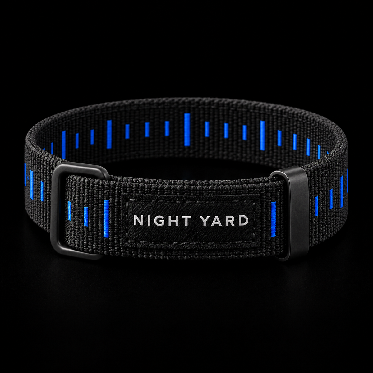 Night Yard Signal Wristband — Black / Cobalt — original Night Yard product image