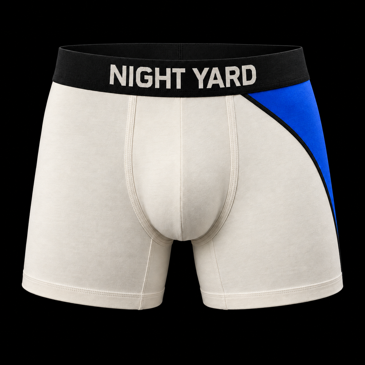 Night Yard Static Line Boxer Brief — Bone / Cobalt — original Night Yard product image