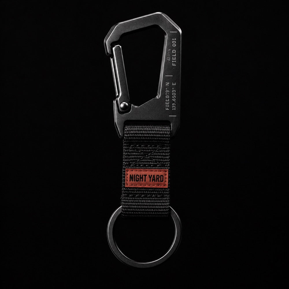 Night Yard Utility Key Clip — Matte Black