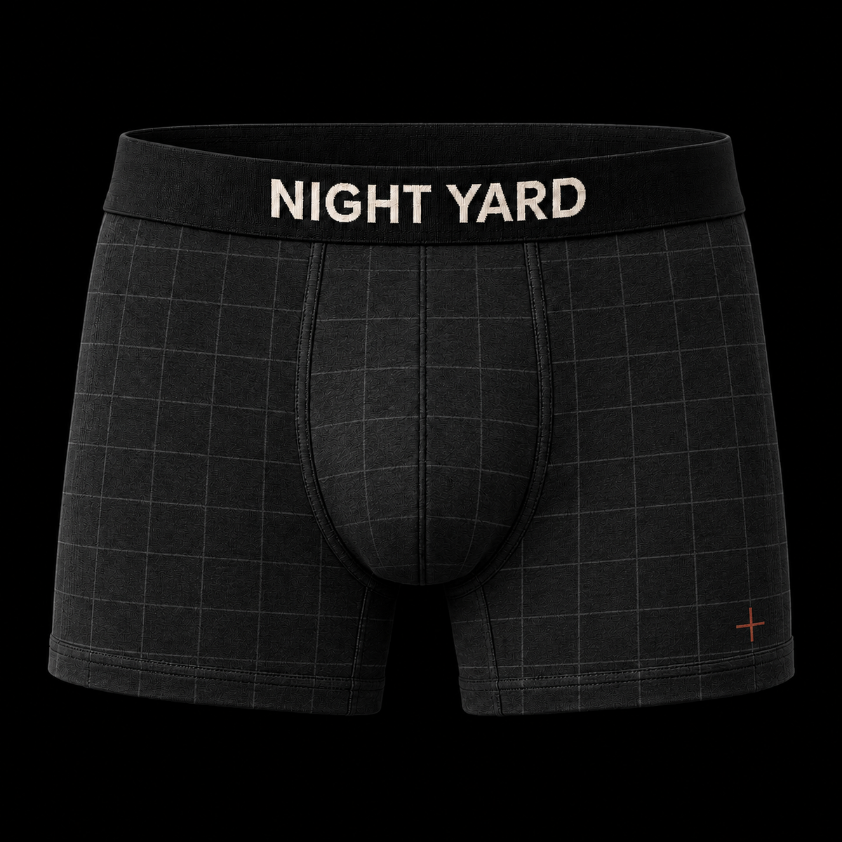 Night Yard Yard Grid Boxer Brief — Charcoal — original Night Yard product image